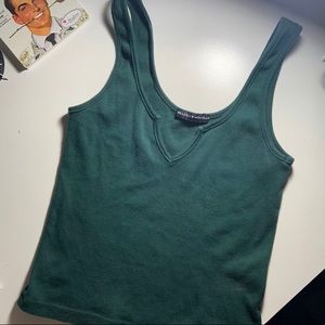 brandy melville forest green cropped richie tank